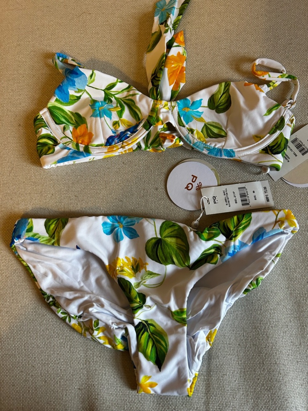 NWT • PQ Swim bikini in bluebell - size small